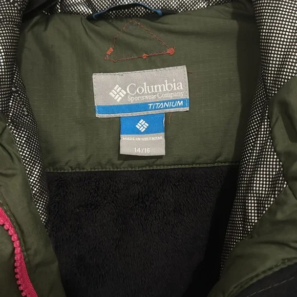 NWT Columbia Horizon Ride II Insulated Hooded JacketGreen Girl Size (14/16)
